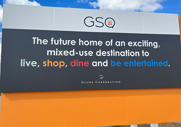 Corner Signage at GSQ in Goodyear Arizona