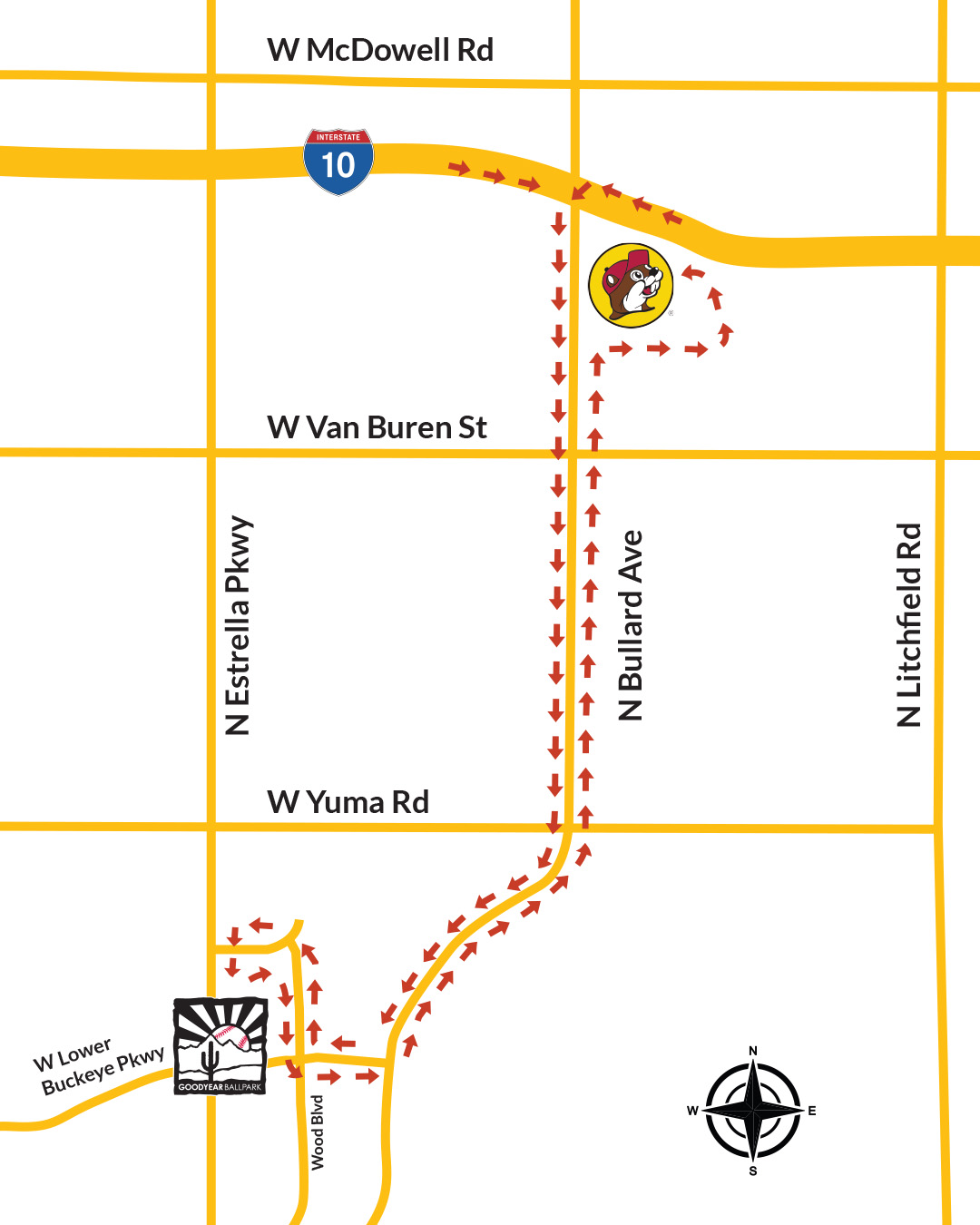 Bucees-Route-Map 1
