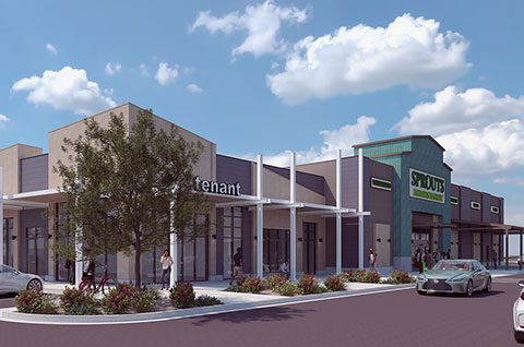 Exterior image of Sprouts Marketplace building in Goodyear within the Estrella community.