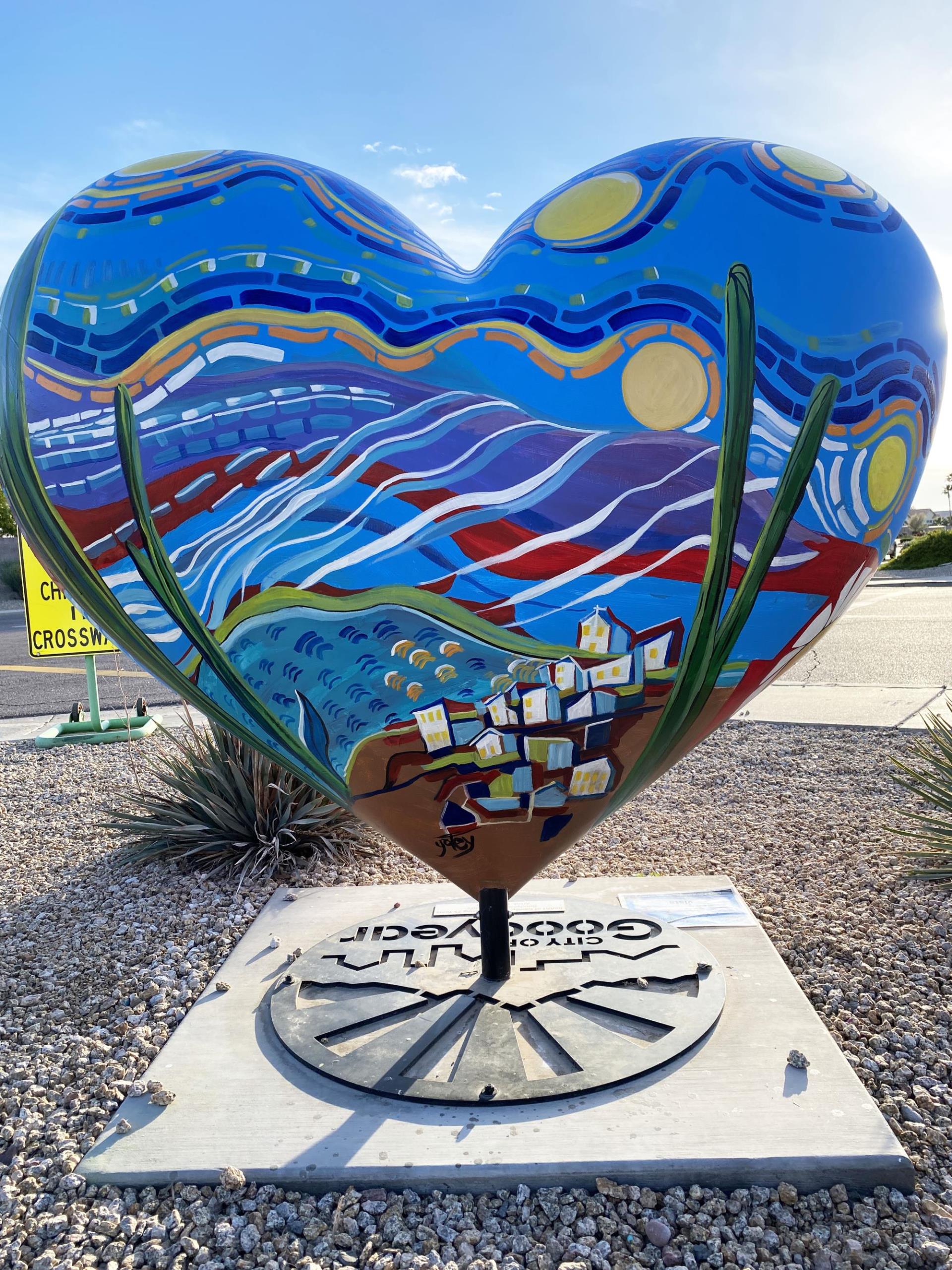 Heart art by artist Debra Goley